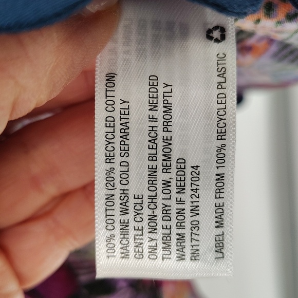 Kika Vargas Target purple floral wrap top puff sleeve rick rack trim size small - Picture 5 of 7